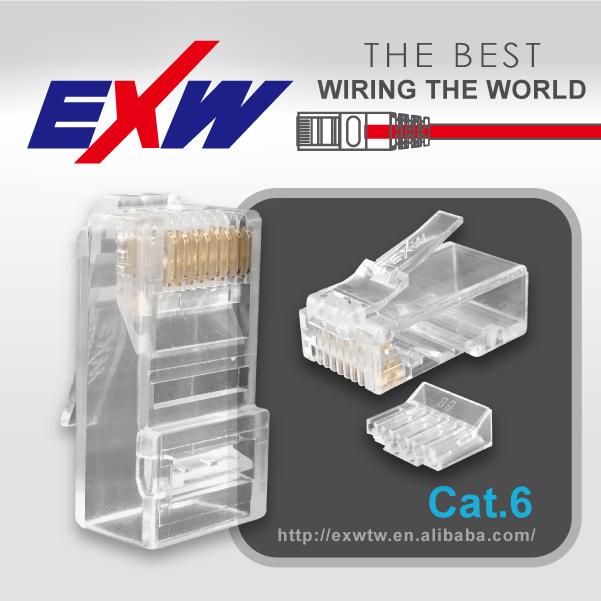 グッド パフォーマンス cat6 utp rj45 8p8c非シールド モジュラ ー プラグ-コネクタ問屋・仕入れ・卸・卸売り