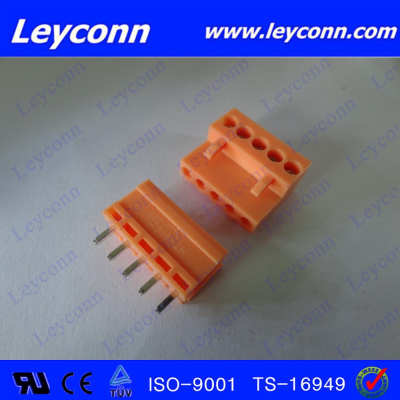 3.5mm3.81ミリメートル5.0ミリメートル5. 08ミリメートルピッチ5ピンプラグイン可能なターミナルブロックシステム黄色の色-端末問屋・仕入れ・卸・卸売り
