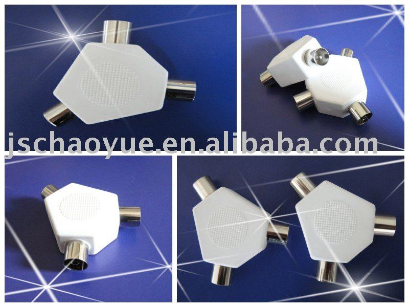10072台のTVのplug&のジャッキ(2X9.5mmのジャッキへの9.5mm TVのプラグ)-コネクタ問屋・仕入れ・卸・卸売り