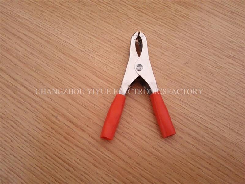 供給プラスチックバッジリールで回転ワニ口クリップ熱い販売-ダブルクリップ問屋・仕入れ・卸・卸売り
