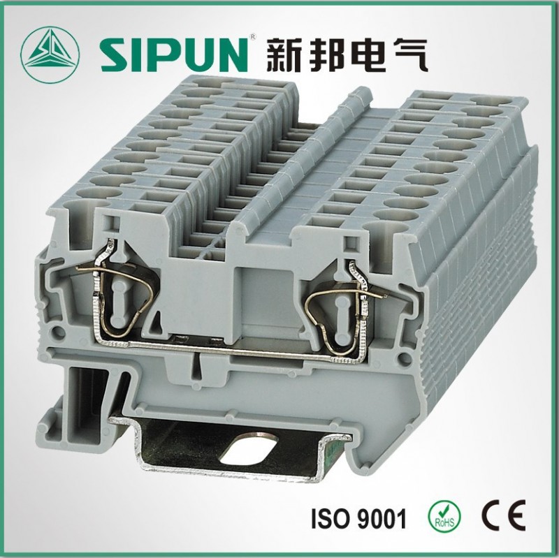 ST3-4 dinレール端子ブロックスプリングクランプ-ターミナルブロック問屋・仕入れ・卸・卸売り