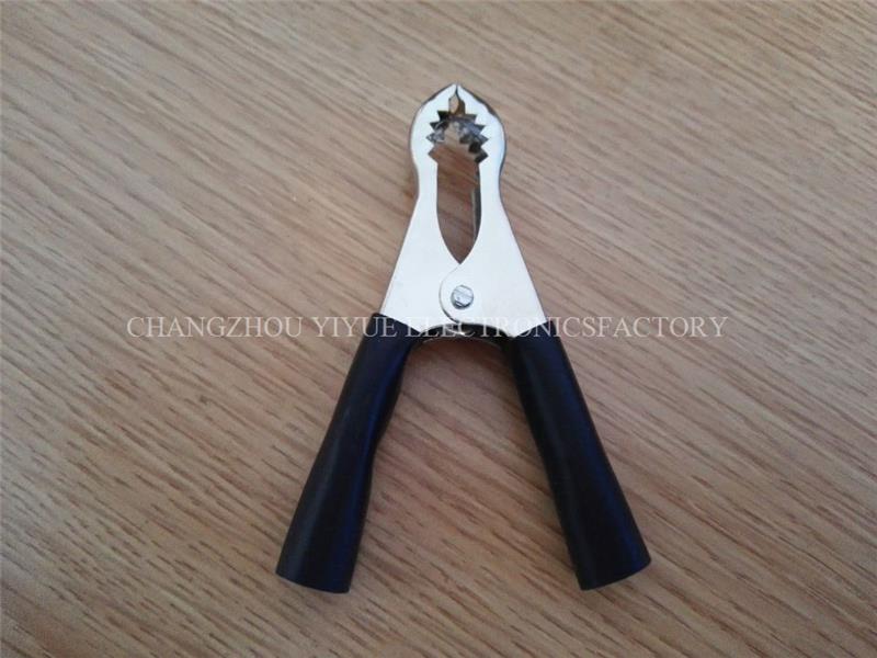 供給高品質250ボルト220ボルト110ボルト24ボルト12ボルト電圧真鍮ピン赤と黒の色YW12-006ワニ口クリップ-ダブルクリップ問屋・仕入れ・卸・卸売り