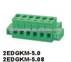 ホットサリングプラグイン可能なターミナルブロック( zb2edgkm- 5.0/5. 08ミリメートル)-ターミナルブロック問屋・仕入れ・卸・卸売り