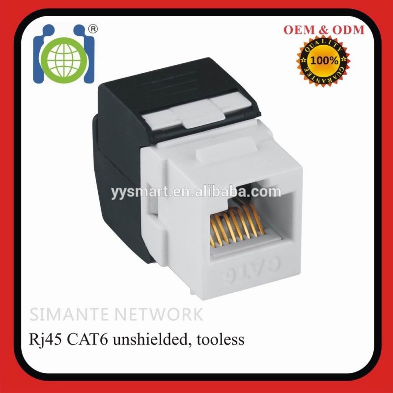 高品質cat6キーストンジャック8p8c rj45 utpシールドなし180度ウォールプレート-コネクタ問屋・仕入れ・卸・卸売り