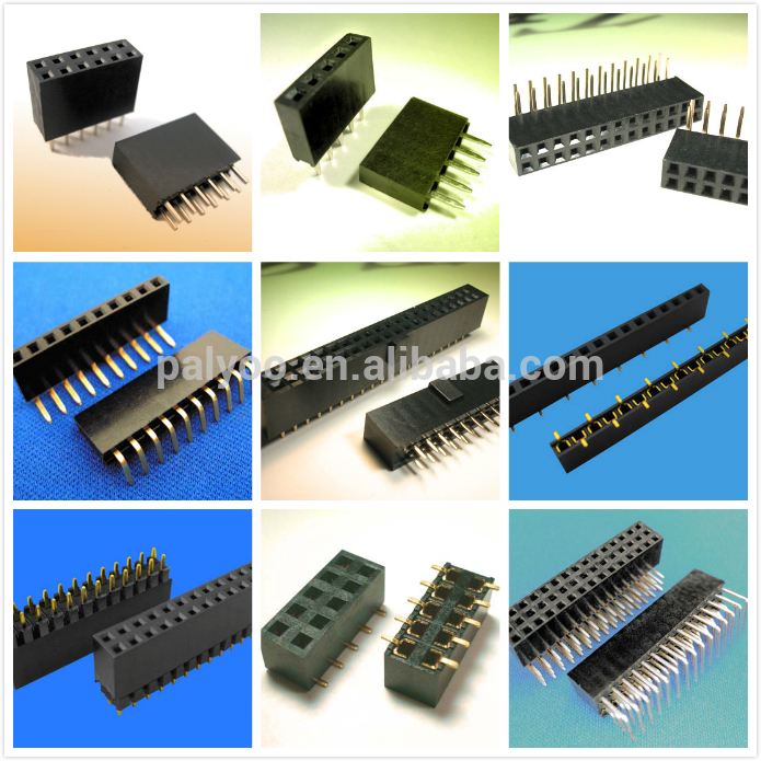 中国製pcb金メッキ デュアル行雌ヘッダ 2.54 ミリメートル-コネクタ問屋・仕入れ・卸・卸売り