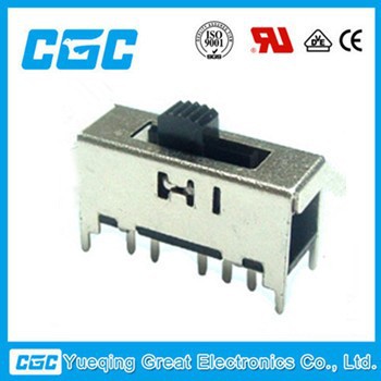 Cgcss- 24f01straightシャンクのシルバーと黒スライドスイッチ-スライドスイッチ問屋・仕入れ・卸・卸売り
