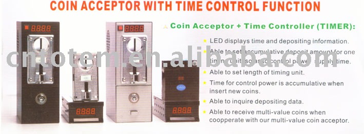 硬貨のアクセプター+時間制御方式機能-タイムスイッチ問屋・仕入れ・卸・卸売り