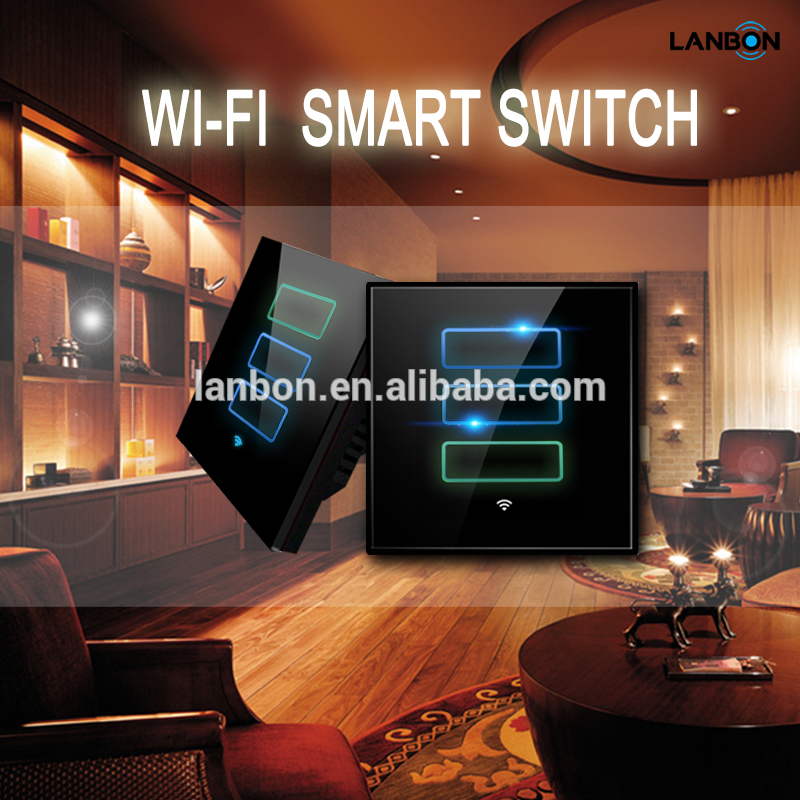 2015熱い販売スマート1/2/3ギャング、 電気スイッチwifiホームスマートホームのために- lanbon-リモコンスイッチ問屋・仕入れ・卸・卸売り