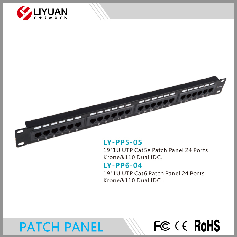 LY-PP5-05 1u utp cat5e 24 ポートパッチパネル 110 デュアル idc-問屋・仕入れ・卸・卸売り