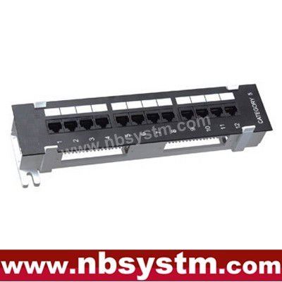 12左舷壁に取り付けられたUTP Cat5e Cat6のパッチ盤10 " 1U、クローネまたは110二重IDC-その他配線器具問屋・仕入れ・卸・卸売り
