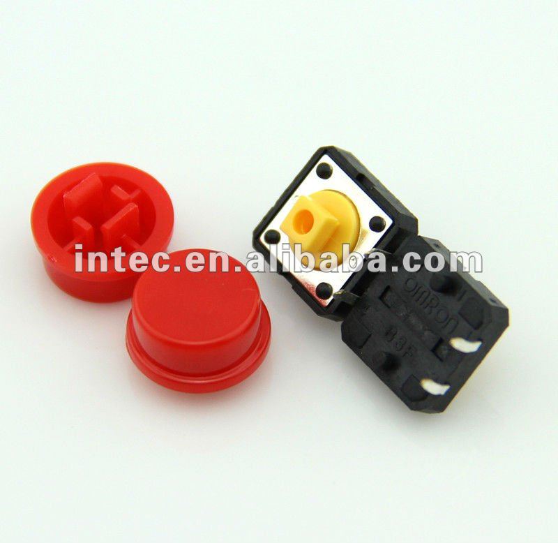 丸いプラスチック製のf036112*12*12mmミニタクトスイッチ/タクトスイッチ/ミニタッチボタンスイッチラウンドキャップ赤-その他スイッチ問屋・仕入れ・卸・卸売り