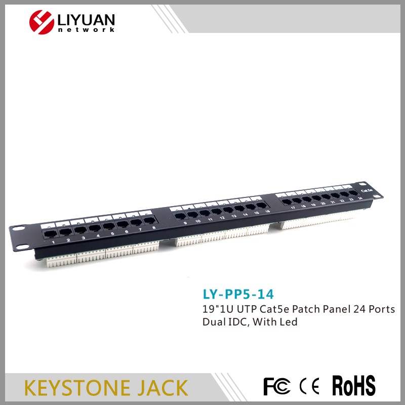 LY-PP5-14 led ライト cat5e パッチ パネル ネットワーク 、 24 ポート cat6 パッチ パネル-問屋・仕入れ・卸・卸売り