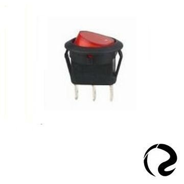 黒い色nylon66の基礎赤いボタンの単一の投球の円形のロッカースイッチ(YW1-215 switch10A125V 6A250V AC)-ロッカースイッチ問屋・仕入れ・卸・卸売り