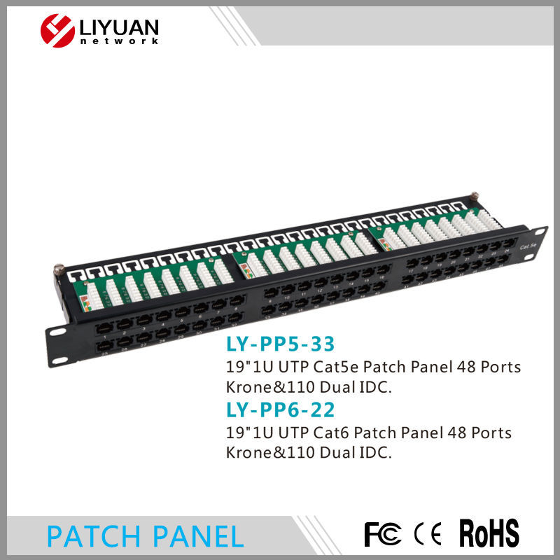 Ly-pp5-33/ly-pp6-224819インチポートrj45cat5ecat6パッチパネル-その他配線器具問屋・仕入れ・卸・卸売り