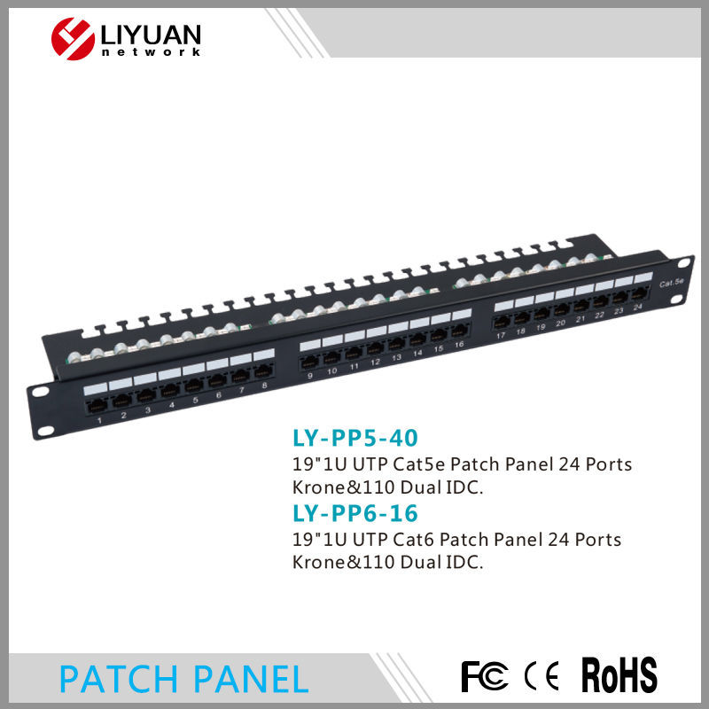 Ly-pp5-40/ly-pp6-16高品質cat6utp24ポートパッチパネル-その他配線器具問屋・仕入れ・卸・卸売り