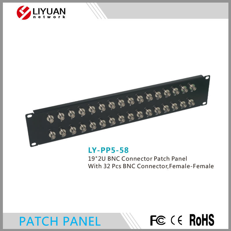 Ly-pp5-5819" 2ubncコネクタ付きパッチパネル32個bncコネクタ、 メス- メス-その他配線器具問屋・仕入れ・卸・卸売り