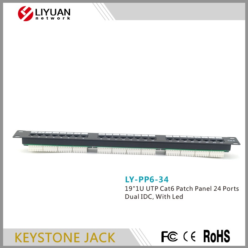 LY-PP6-34 1u 24 ポート c6 led ライト パッチ パネル-問屋・仕入れ・卸・卸売り