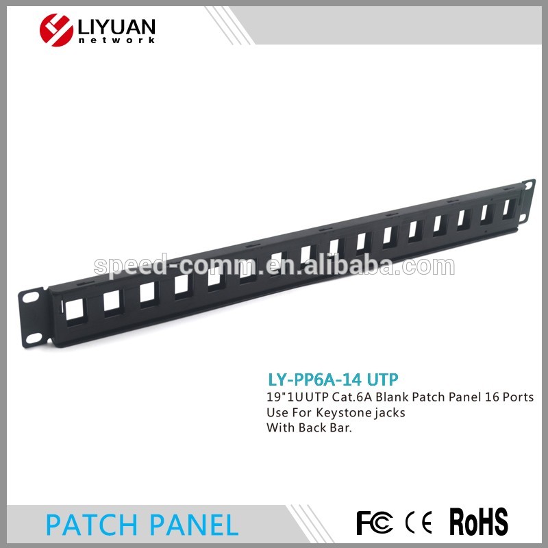 LY-PP6A-14 16ポートcat5/cat5e/cat6/cat6aイーサネットパッチパネル用19インチのウォールマウントまたはラックマウントコンピュータ空 用キーストーン挿入-その他配線器具問屋・仕入れ・卸・卸売り