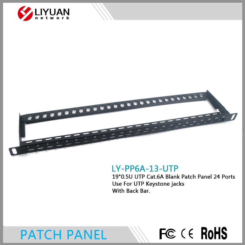 Stply-pp6a-13-utp19''/シールドrj4524ポートutp90または180度1u猫。 6aブランクパッチパネル-その他配線器具問屋・仕入れ・卸・卸売り