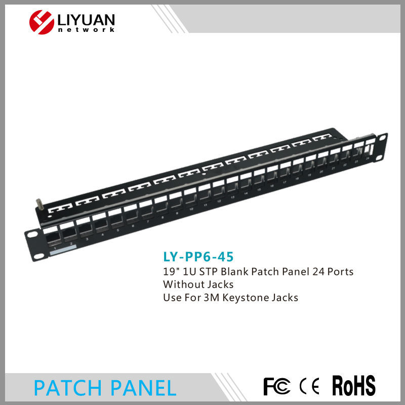 Ly-pp6-4519" 1u空白stpパッチパネル24せずに、 ポートのために使用し3mジャックキーストンジャック-その他配線器具問屋・仕入れ・卸・卸売り