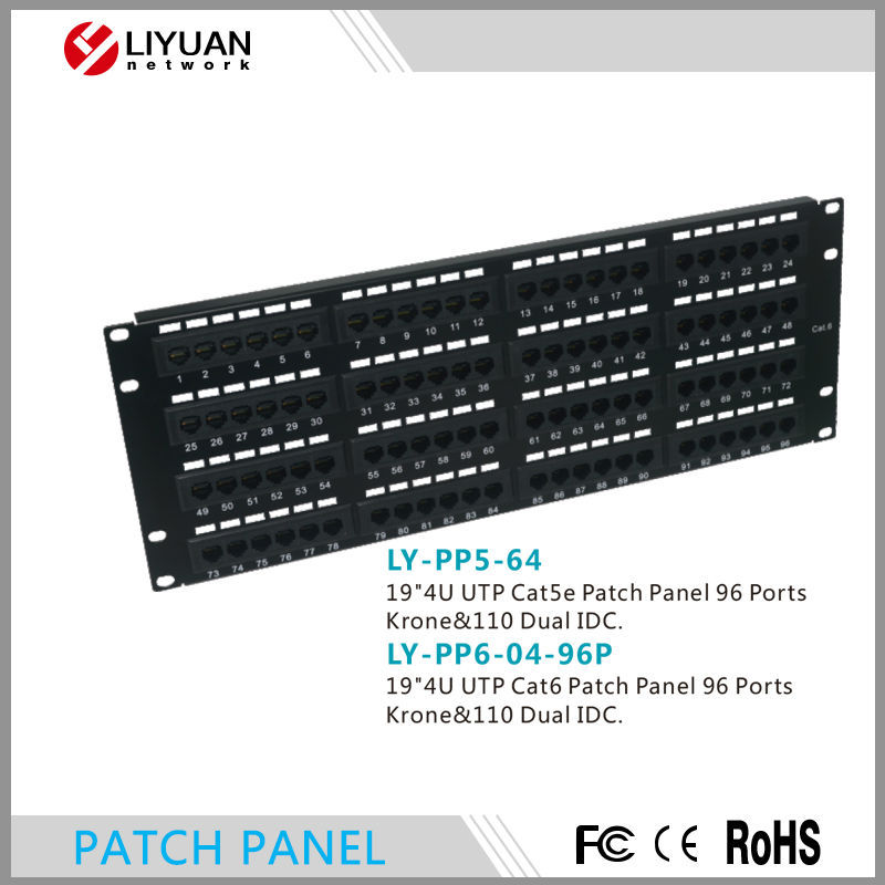 Ly-pp5-6419" 4uutpcat5eパッチパネルポート96クローネ・110デュアルidcパッチパネル-その他配線器具問屋・仕入れ・卸・卸売り