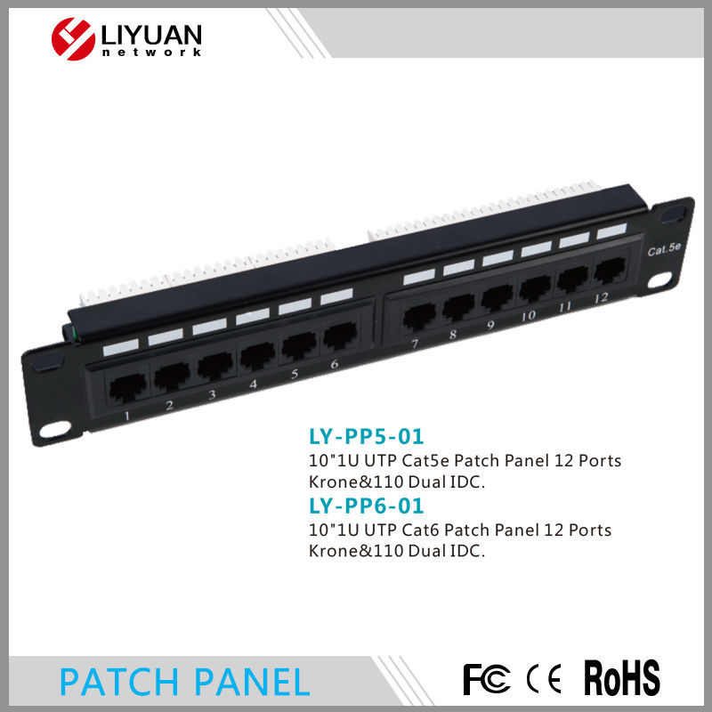 Ly-pp5-01ly-pp5-0110" cat5e1uutpパッチパネル12ポートクローネ・110デュアルidc-その他配線器具問屋・仕入れ・卸・卸売り