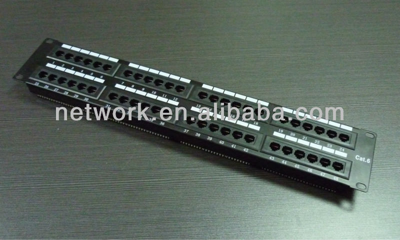ヨーロッパ市場2u48ポート110idc猫。 6rj45utpパッチパネル-その他配線器具問屋・仕入れ・卸・卸売り
