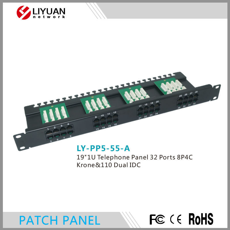 LY-PP5-55-A 19 "1u電話パネル 32 ポート 8P4C クローネ & 110 デュアル idc-問屋・仕入れ・卸・卸売り