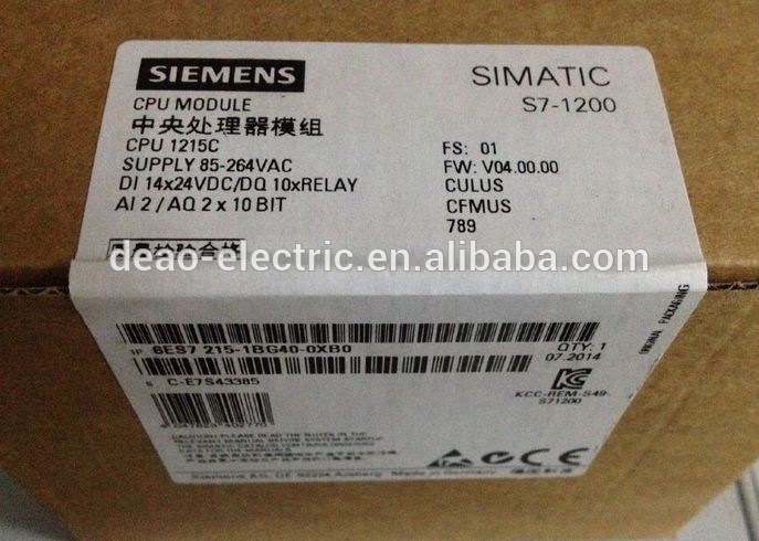 ホット販売シーメンスsimatic s7-1200 cpu 1215c 6ES7215-1BG40-0xB0-その他電装品問屋・仕入れ・卸・卸売り