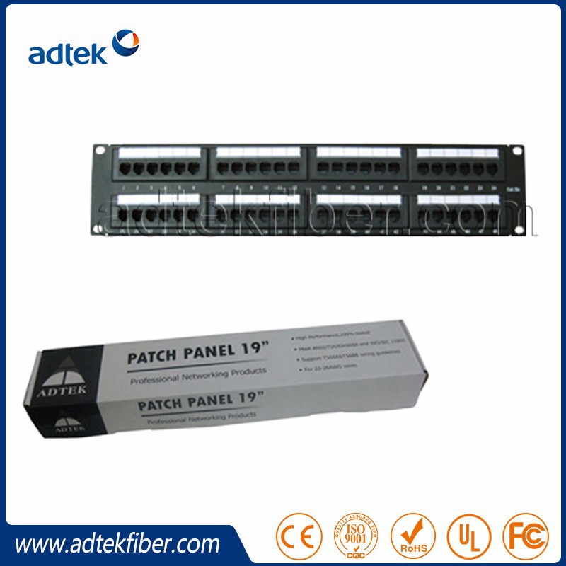 rohsulは承認したrj45utp、 stp、 ftp、 cat5ecat6cat6aパッチパネル24ポートcat5e最高の価格-その他配線器具問屋・仕入れ・卸・卸売り