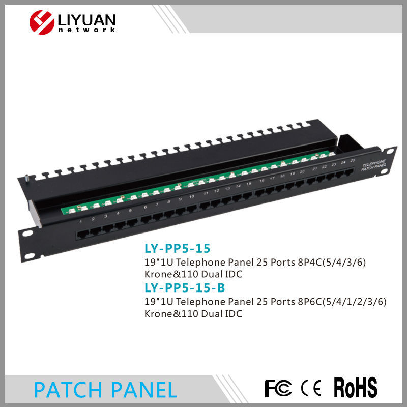 Ly-pp5-15/ly-pp5-15-b19" 1u電話パネル258p4cポート( 5/4/3/6) パッチパネル-その他配線器具問屋・仕入れ・卸・卸売り