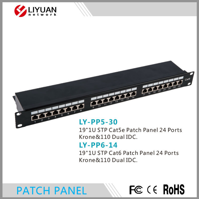 LY-PP5-30/LY-PP6-14 19 "1u stp 24ポートcat5eパッチパネル-その他配線器具問屋・仕入れ・卸・卸売り