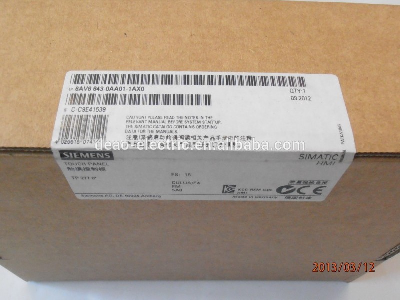 シーメンスsimaticタッチパネルhmitp277-66av6643- 0aa01- 1axo-その他電装品問屋・仕入れ・卸・卸売り