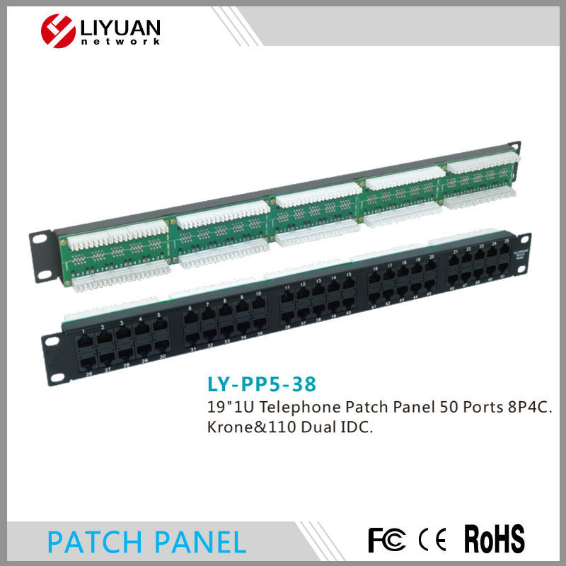 LY-PP5-38 19 "1u電話パッチパネル50ポート8P4C-その他配線器具問屋・仕入れ・卸・卸売り