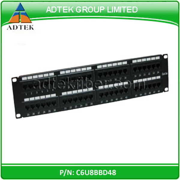 rohsulは承認したrj45utp、 stp、 ftp、 cat5ecat6cat6aパッチパネル48ポート最高の価格-その他配線器具問屋・仕入れ・卸・卸売り
