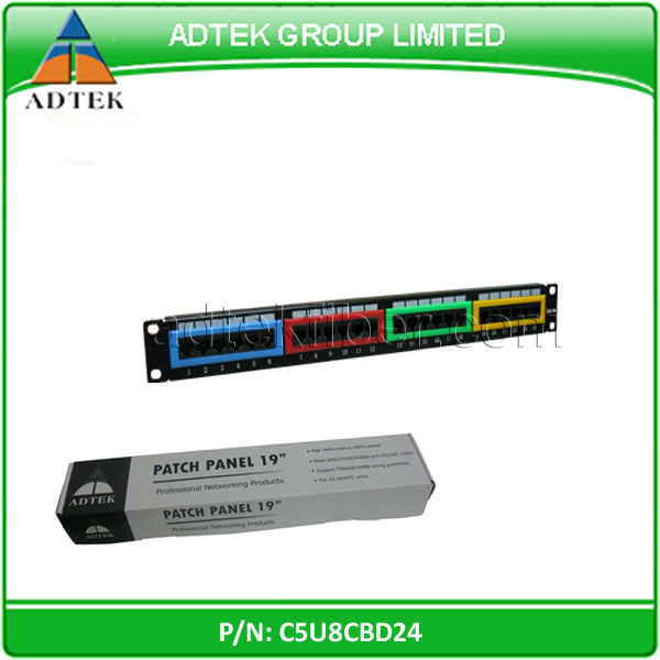 カラフルな110idc1uutpパッチパネルrj45cat5e24ポート-その他配線器具問屋・仕入れ・卸・卸売り