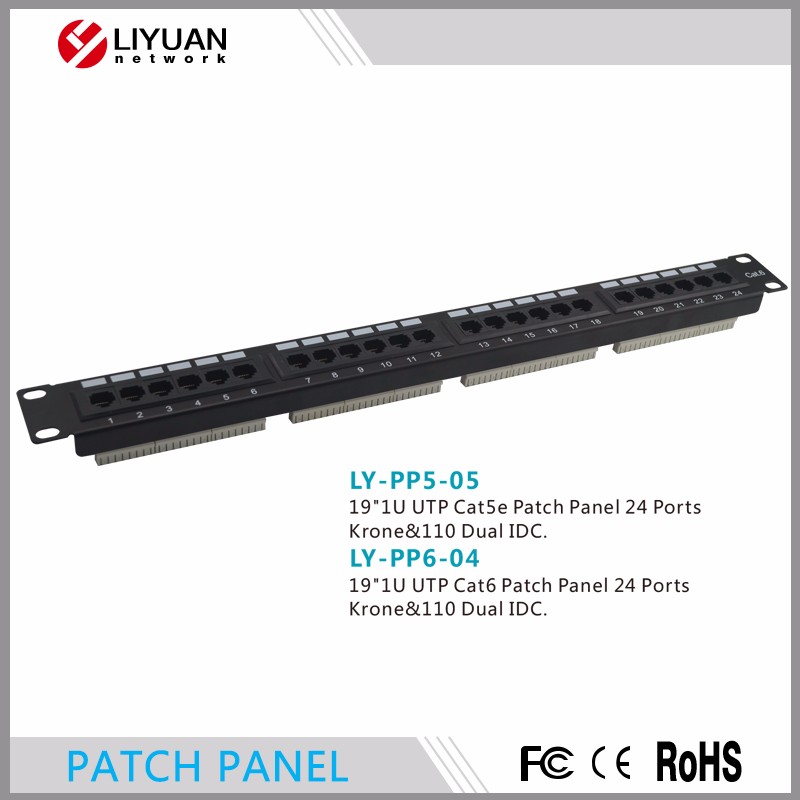 LY-PP6-04 24ポート19 "1u utp cat6ネットワーク24ポートパッチパネル-その他配線器具問屋・仕入れ・卸・卸売り