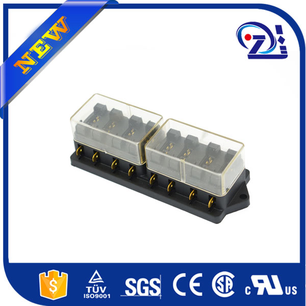 6極カーヒューズボックス回路カートレーラーオートブレードヒューズボックスdc12v24v32vブロックホルダーatcato2- 入力6- ouputワイヤー-ヒューズの部品問屋・仕入れ・卸・卸売り