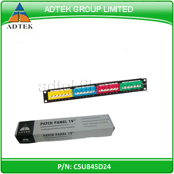 デュアルポート1uutp24rj45cat5e斜めパッチパネル-その他配線器具問屋・仕入れ・卸・卸売り