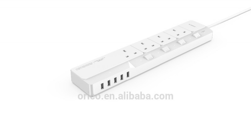 インテリジェントオリコOSJ-4A5U-UK充電ソケット付き4 acと5 usbポート-プラグ、ソケット問屋・仕入れ・卸・卸売り
