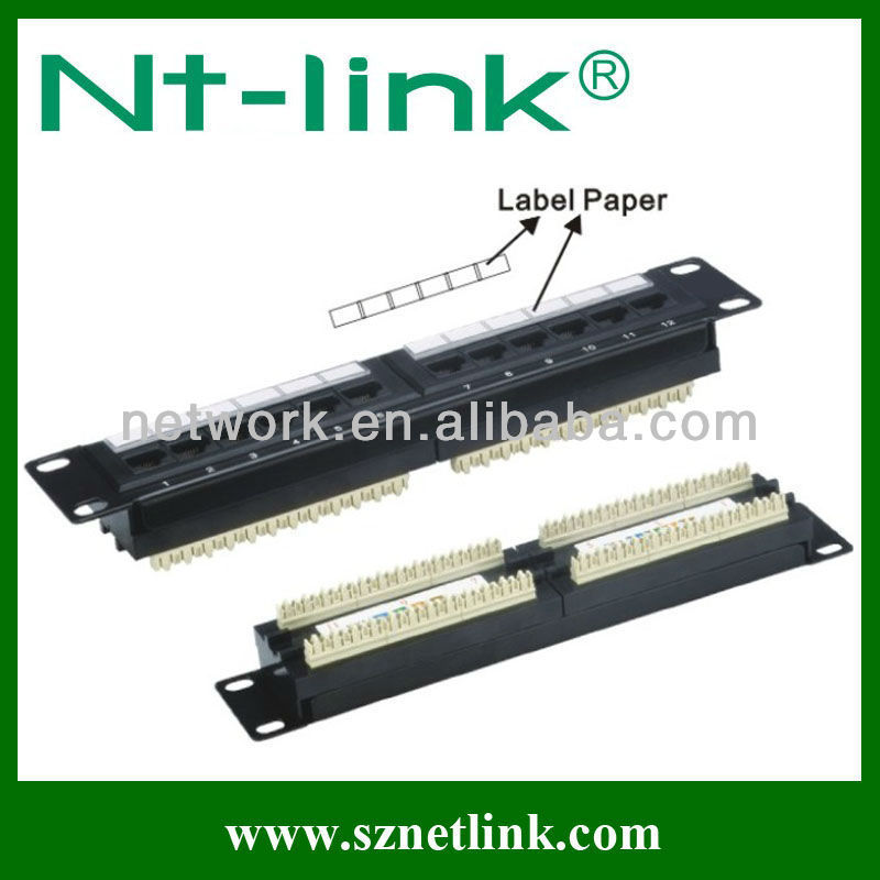 1u 10インチ12ポートcat6 utp rj45ケーブルパッチパネル-その他配線器具問屋・仕入れ・卸・卸売り