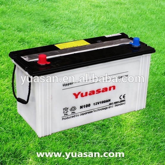 高品質yuasan12vドライ充電車のバッテリーのブランド- 12v100ahn100--自動車バッテリー問屋・仕入れ・卸・卸売り
