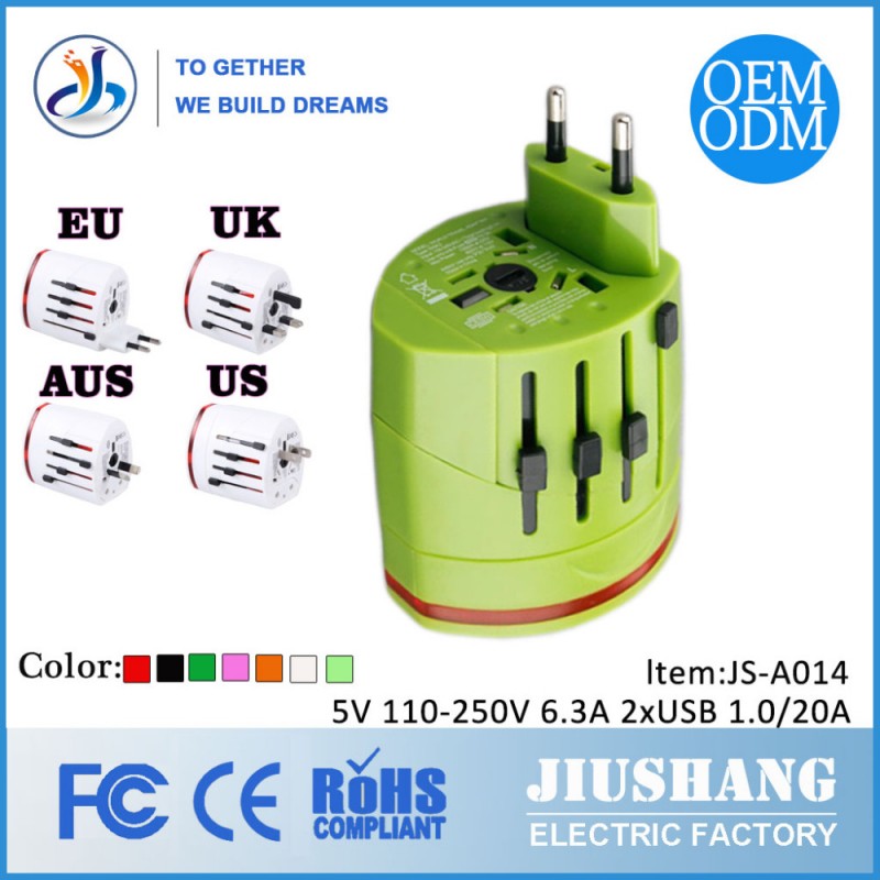 JS-A014 kantravel パテント オールインワン旅行アダプター プラグ付き 2 usb充電器-問屋・仕入れ・卸・卸売り