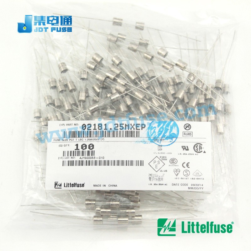 ガラス管ヒューズ02181.25mxepリテル1250ミリアンペア1.25a250v5x20ミリメートルアキシャルリード・カートリッジヒューズ時間- ラグ( スローブロー) ヒューズ-ヒューズ問屋・仕入れ・卸・卸売り