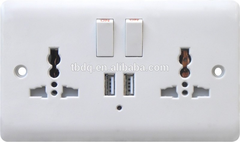 ベークライト重スイッチソケット付きダブルusb-プラグ、ソケット問屋・仕入れ・卸・卸売り