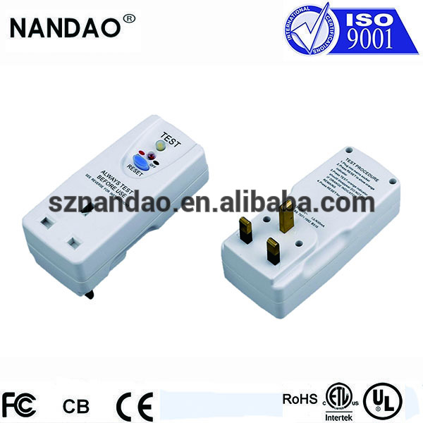 2016本nandaoブランド品質漏れ保護回路ブレーカ抗漏れアンチショックprcd英国標準srcd-プラグ、ソケット問屋・仕入れ・卸・卸売り