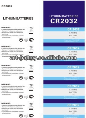 リチウム電池タブ付cr2032のボタンまたはまめカード-ボタンセル電池問屋・仕入れ・卸・卸売り