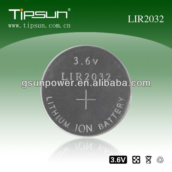 リチウムイオン充電式電池lir20323.6v-ボタンセル電池問屋・仕入れ・卸・卸売り