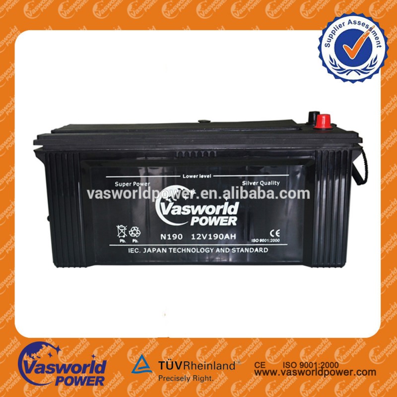 工場ホット販売高品質automotive12v 190ah車の バッテリー最高価格高品質トラック バッテリー用で始まる ce 、 Iso-問屋・仕入れ・卸・卸売り