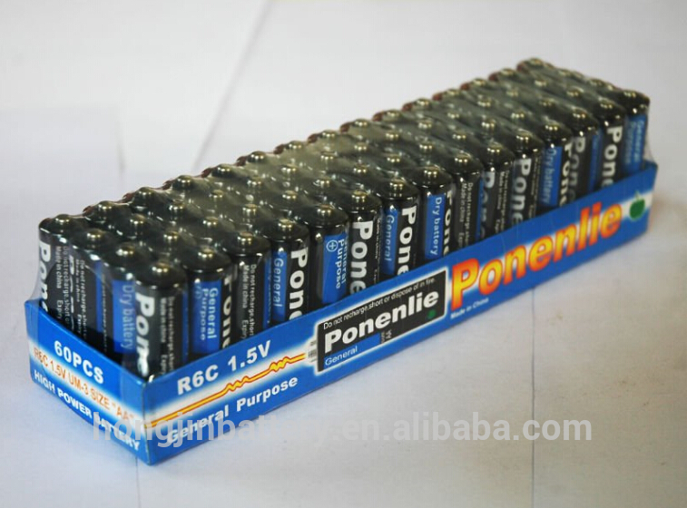 Aaaaa60pcs/box1.5v炭素亜鉛乾電池-一次電池、乾電池問屋・仕入れ・卸・卸売り